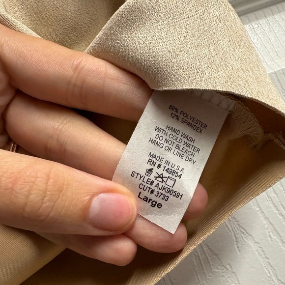 NWT Sadie & Sage Neutral Suede-Like Vest Size Large - Picture 4 of 5